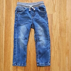 Cat & Jack Blue and Gray Jeans with Elastic Waist